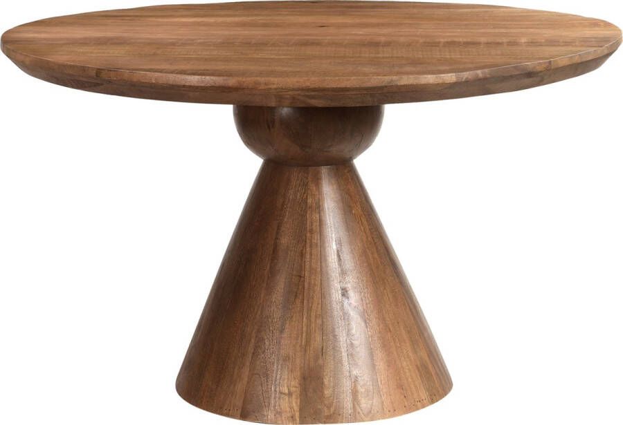 Brix Ronde Eettafel Balthazar Mangohout 130cm Bruin