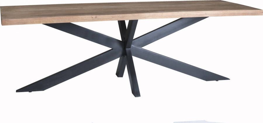 Sohome Eettafel Yannick Spider Mangohout en staal 180 x 90cm