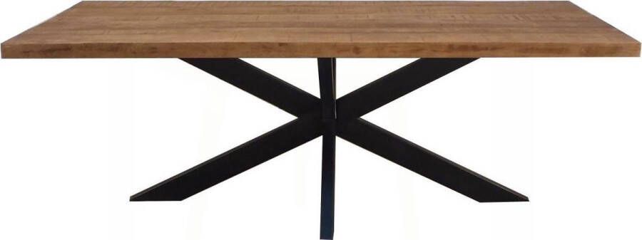 Sohome Eettafel Yannick Spider Mangohout en staal 180 x 90cm - Foto 2