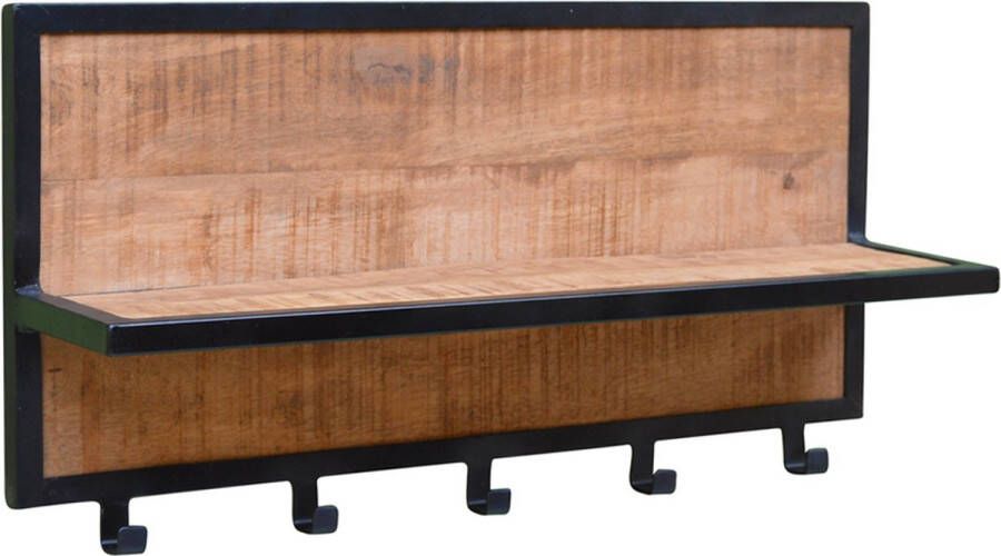 Brix | wand kapstok | Wardrobe | Caro | mangohout met staal | 70 cm