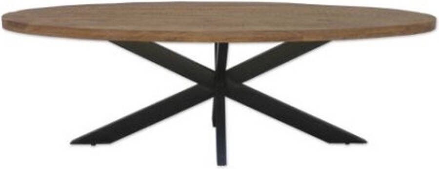 Sohome Ovale Eettafel Yannick Mango met staal 160 x 80cm Hout Ovaal