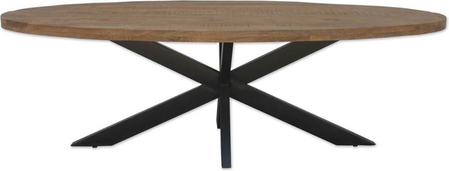 Sohome Ovale Eettafel Yannick Mango met staal 240 x 110cm Hout Ovaal