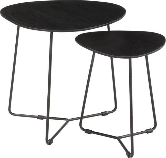 Livingfurn | Salontafel Brix Ivy black set 2 | Woonkamertafels | SalontafelSalontafelset