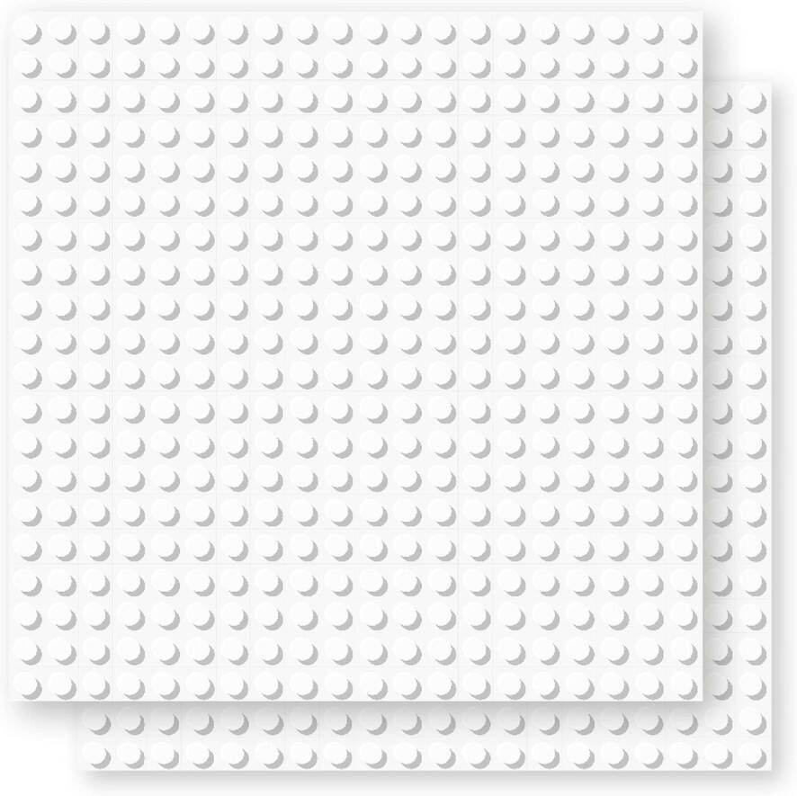 BRIXIES Bouwplaat Grondplaat 20x20 noppen Geschikt voor Lego Classic Bouwstenen Wit