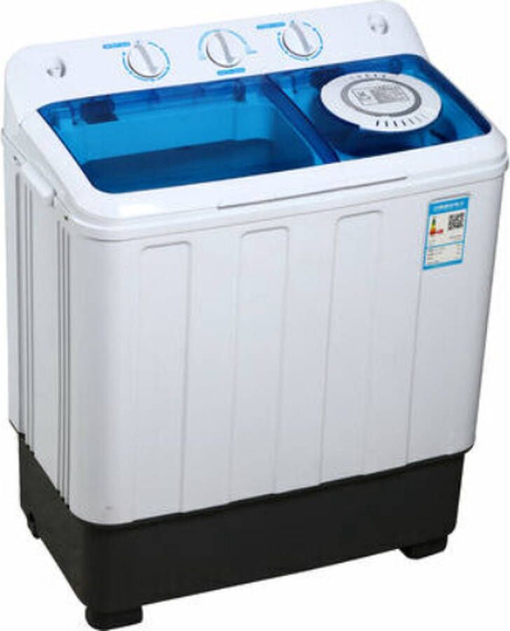 Brock Electronics Brock XL camping wasmachine met dubbele trommel 6 8Kg was 5 0Kg centrifuge capaciteit