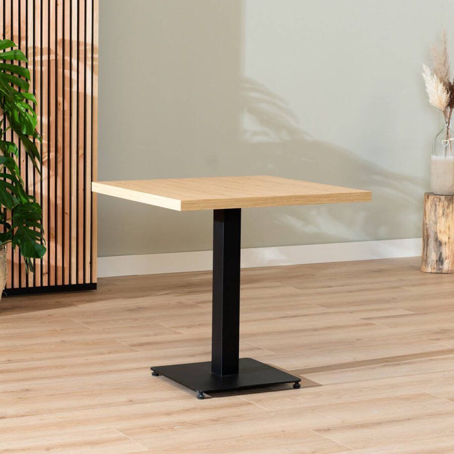 Bronx71 Bistrotafel Nils melamine eiken 80 x 80 cm.