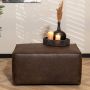 Bronx71 ® Hocker Memphis eco leer bruin - Thumbnail 1