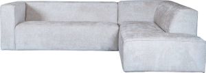 Bronx71 Hoekbank Memphis wit beige stof chenille rechts