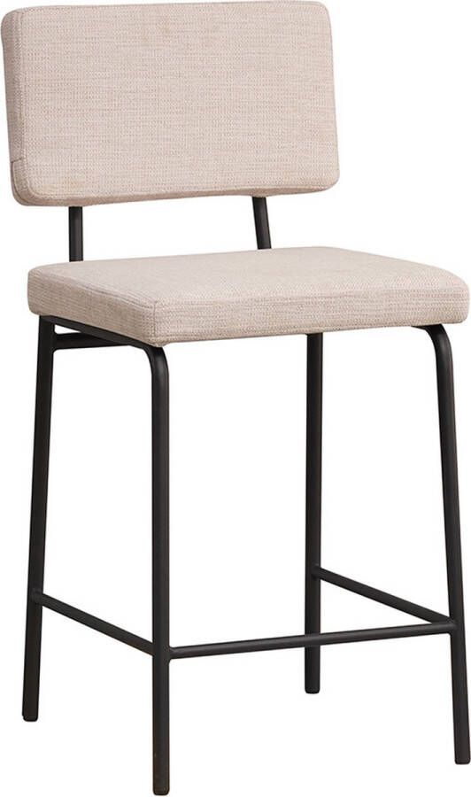 Bronx71 Scandinavische barkruk Espen beige gerecyclede stof 64-77 cm.