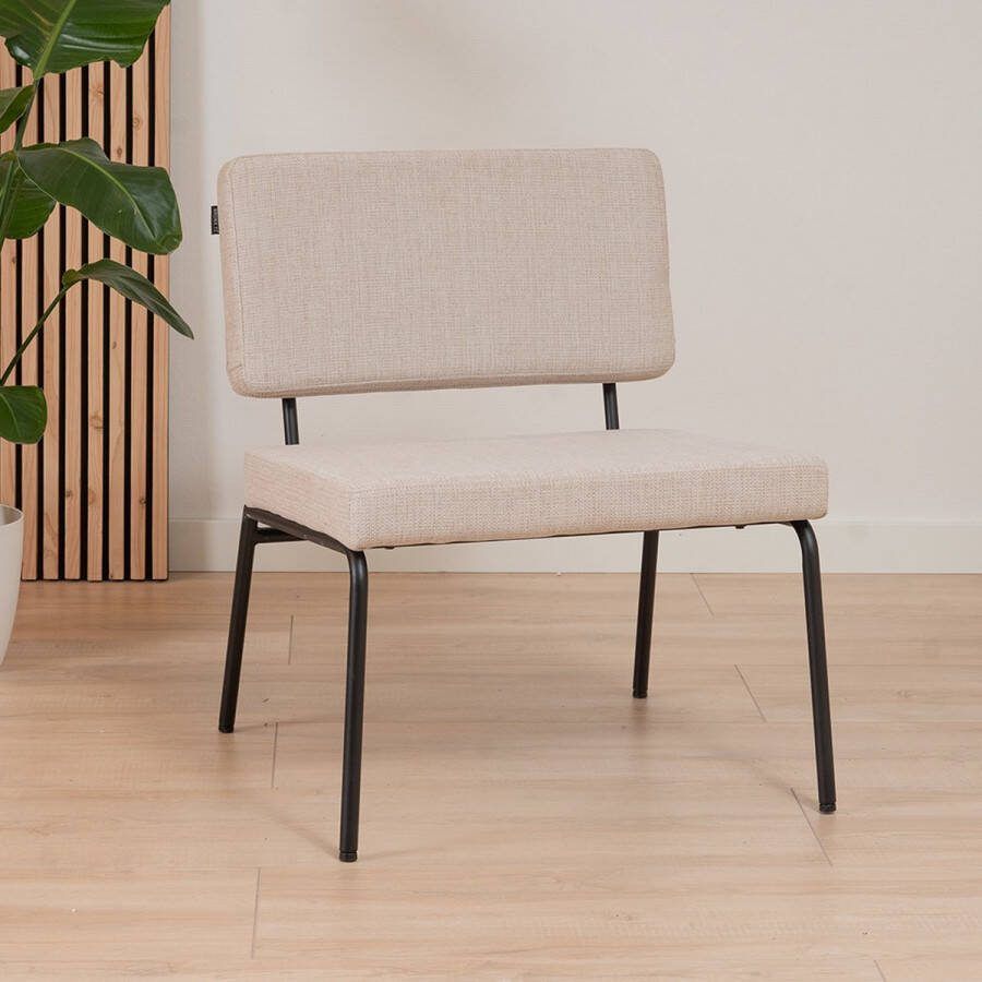 Bronx71 Scandinavische fauteuil Espen beige gerecyclede stof.