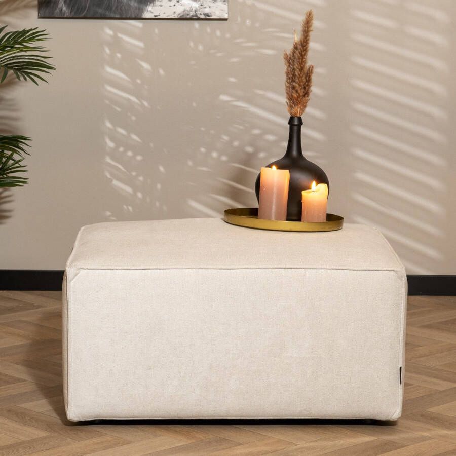Bronx71 Scandinavische hocker Memphis stof gemêleerd off white.