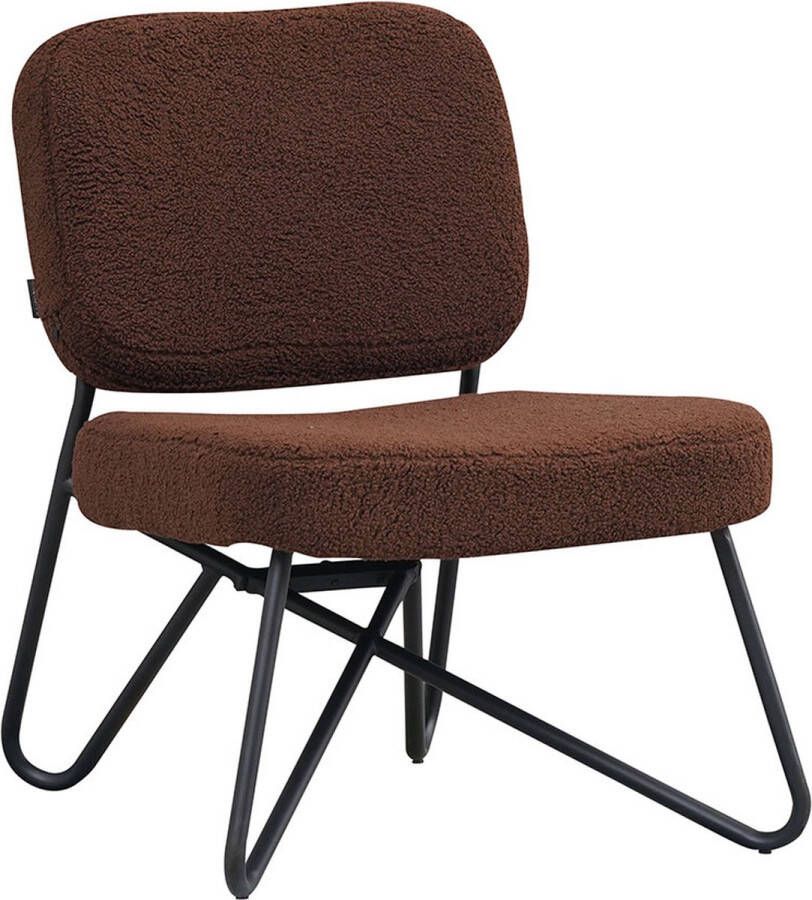 Bronx71 ® Teddy fauteuil Julia bruin Zetel 1 persoons Relaxstoel Kleine fauteuil Fauteuil bruin