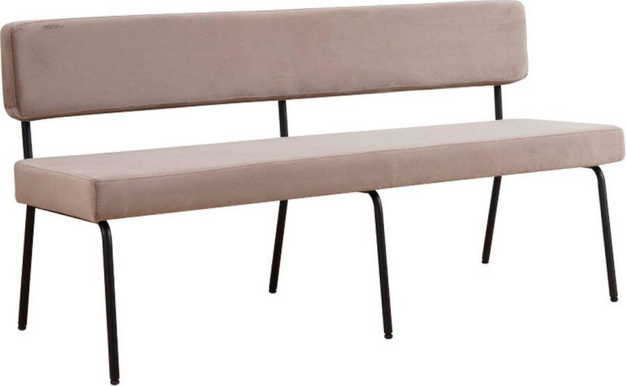 Bronx71 Velvet eetkamerbank Espen taupe 160 cm.
