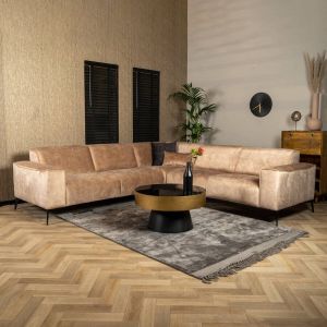 Bronx71 Velvet hoekbank Vegas taupe links rechts