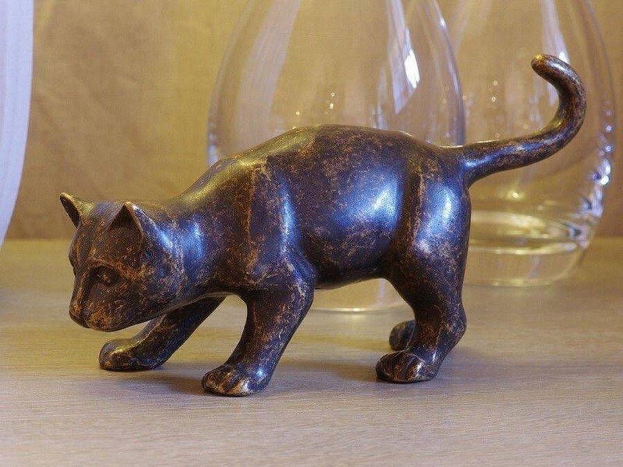 Bronzartes Tuinbeeld bronzen beeld Vrouw met jurk 110 cm hoog