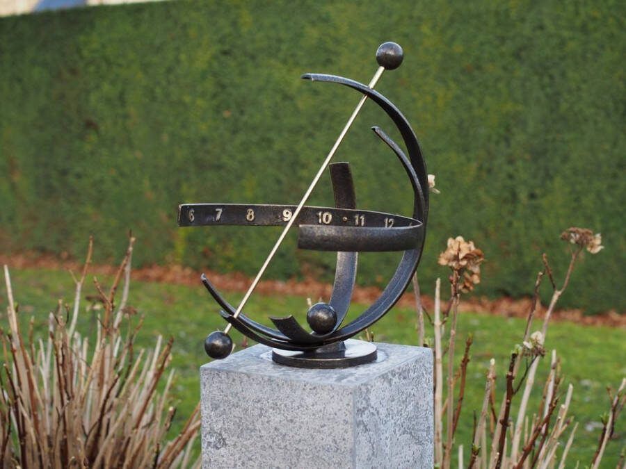 Bronzartes Zonnewijzer bronzen zonnewijzer 3 bogen 47 cm hoog