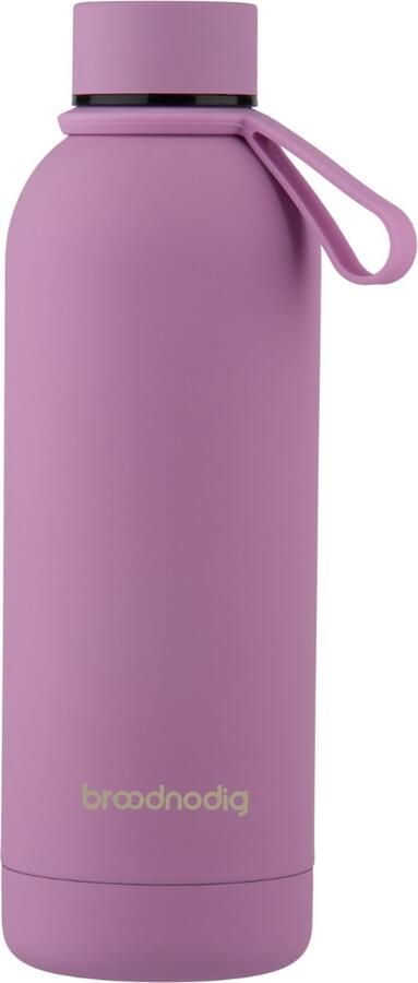 Broodnodig Premium RVS Drinkfles 500ML RVS Waterfles Thermosfles Isoleerfles Travel Mug Matte Pink