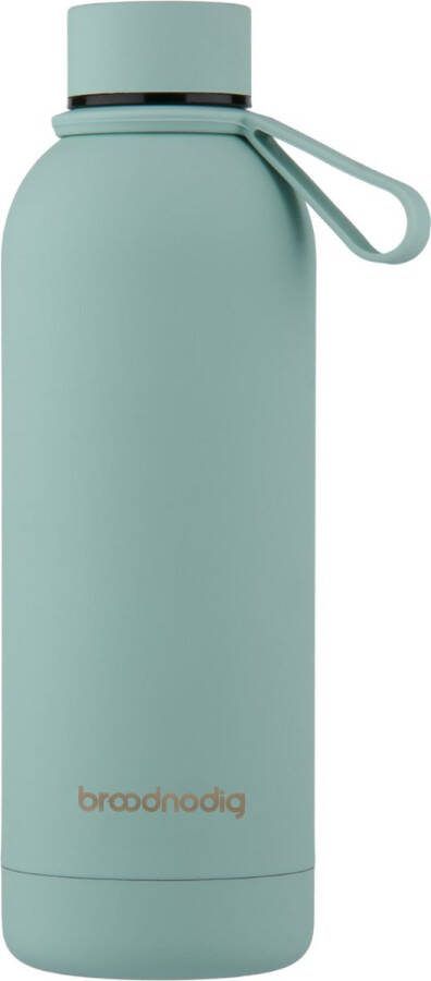 Broodnodig Premium RVS Drinkfles 500ML RVS Waterfles Thermosfles Isoleerfles Travel Mug Matte Green
