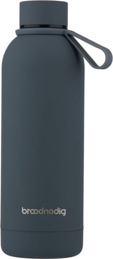 Broodnodig Premium RVS Drinkfles 500ML RVS Waterfles Thermosfles Isoleerfles Travel Mug Matte Grey