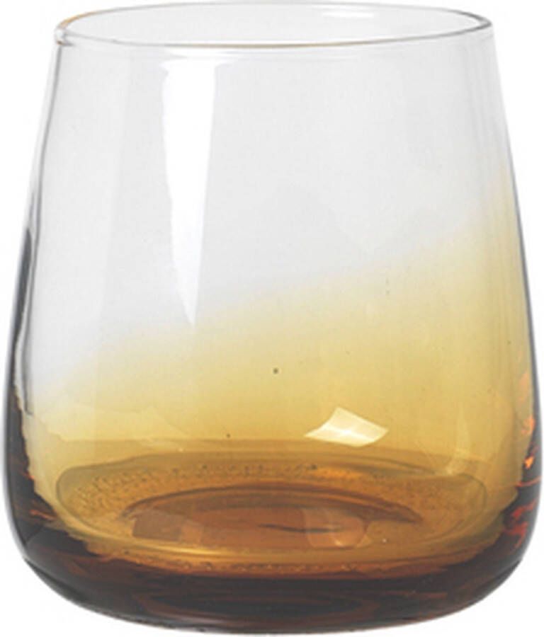 Broste Copenhagen Amber Tumbler glas S set van 4 glazen 35 CL in geschenkverpakking