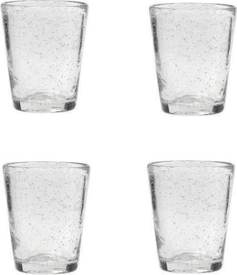 Broste Copenhagen Bubble serie set van 4 water glazen mond geblazen 20 CL