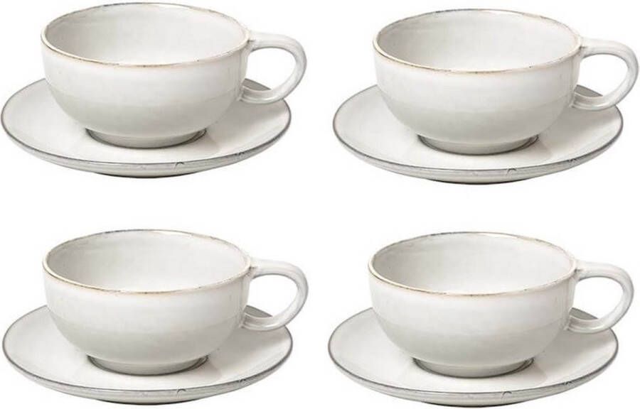 Broste Copenhagen by Cactula Broste Copenhagen Kop en Schotel XL Nordic Sand Set van 4 Cup with saucer XL