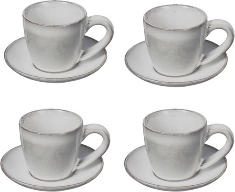 Broste Copenhagen by Cactula Broste Copenhagen Nordic Sand servies espresso kop en schotel set van 4 espresso with saucer