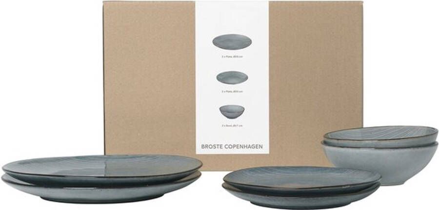 Broste Copenhagen Nordic Sea diner box voor 2 personen 2 dinerborden 2 ontbijtborden 2 kommen