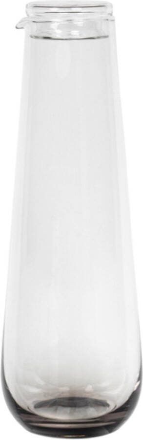 Broste Copenhagen Smoke collectie glazen karaf met zwarte onderkant handgeblazen in geschenkverpakking 20 cl