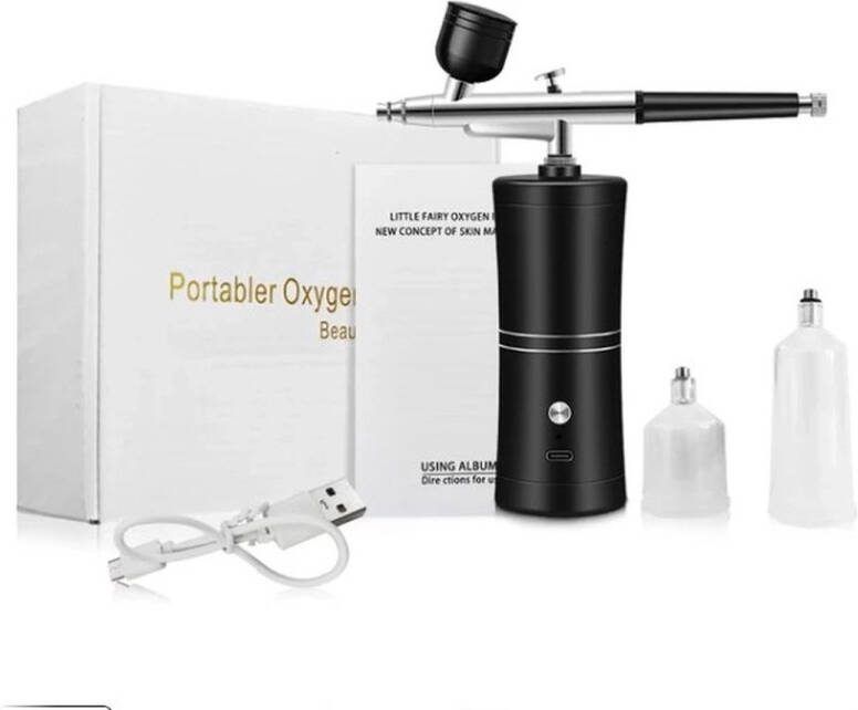Brow Bar Obdam Airbrush Wenkbrauw Compressor Airbrush Hybrid Brow Compressor Airbrush Machine Zwart