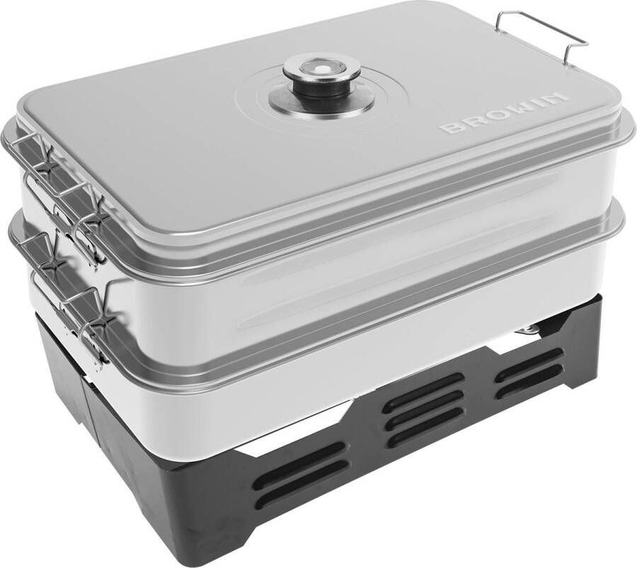 Browin Outdoor tafel rookoven XL rookkast smoker vlees roken draagbare rookoven