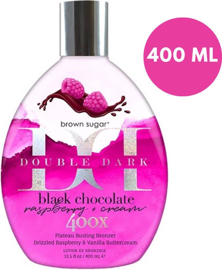 Brown Sugar DOUBLE DARK BLACK CHOCOLATE FRAMBOZEN RASPBERRY CREAM Zonnebankcreme DHA Bronzer 400ml