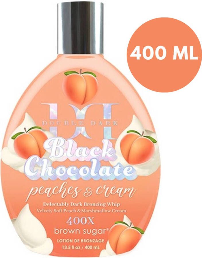 Brown Sugar DOUBLE DARK BLACK CHOCOLATE PEACHES & CREAM Zonenbankcreme Bronzer 400ml