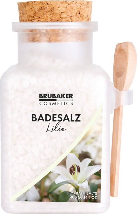 Brubaker Badzout 400 g Leliegeur Badtoevoeging met natuurlijke extracten Wellnessbad voor ontspanning recreatie en lichaamsverzorging