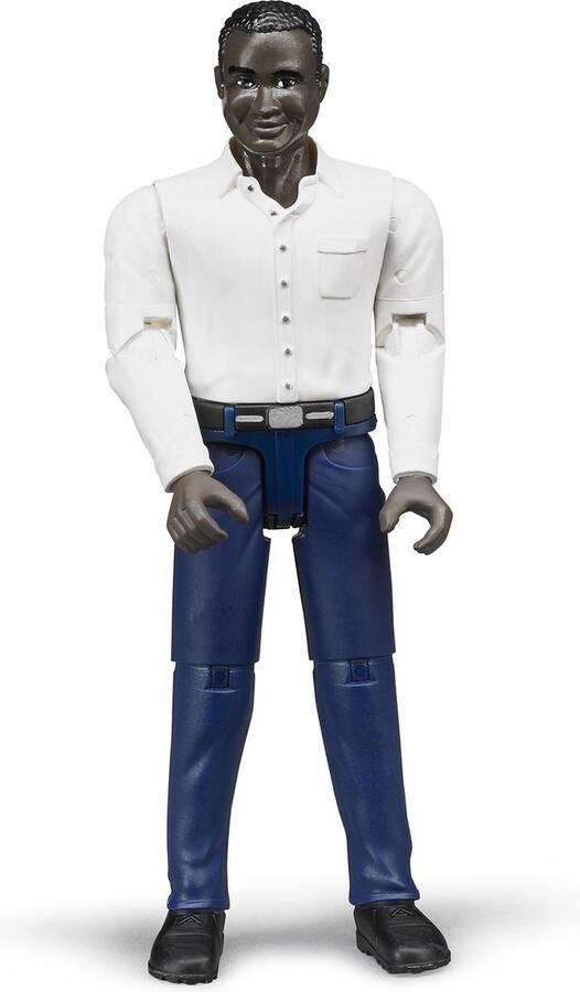 Bruder bworld Man met donkere huidskleur en donkerblauwe broek