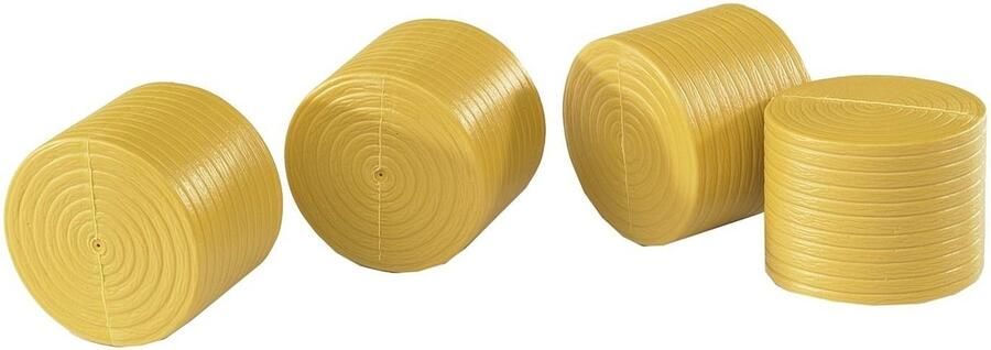 Bruder 2344 Access.: 4 Round Hay Bales Ockery For Claas Rolland 250