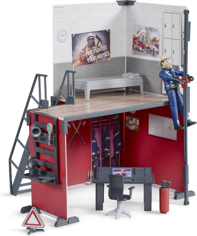 Bruder bworld Feuerwehrstation m. Feuerwehrmann