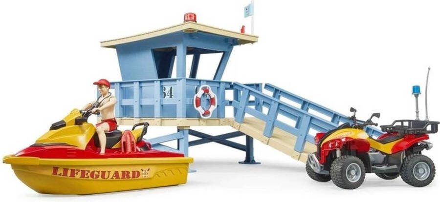 Bruder bworld Life Guard Station mit Quad und Personal Water Craft 62780