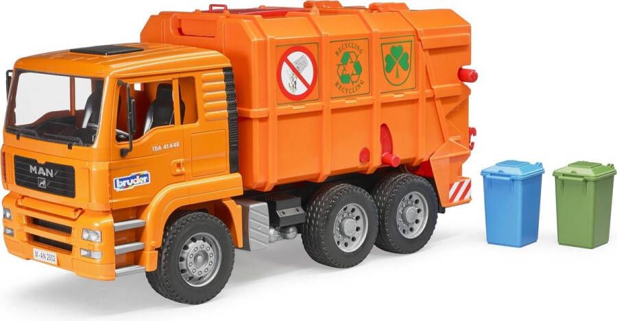 Bruder MAN TGS vuilniswagen (oranje) 1:16 Logistiek