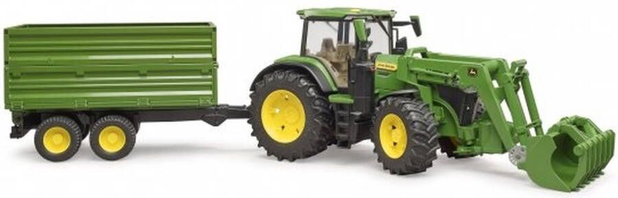 Bruder Burder John Deere 7R 350 met voorlader en aanhanger