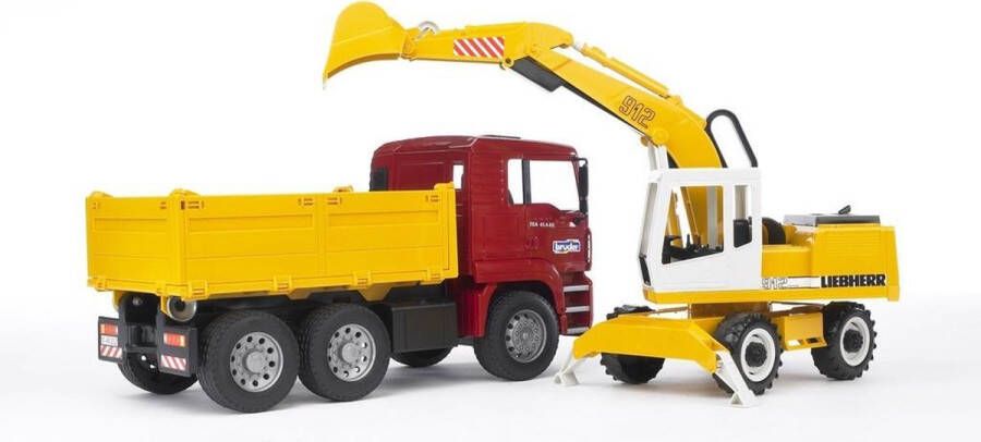 Bruder MAN TGA construction truck and Liebherr Excavator (BR2751)