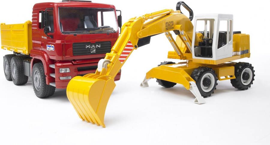 Bruder MAN TGA construction truck and Liebherr Excavator (BR2751)