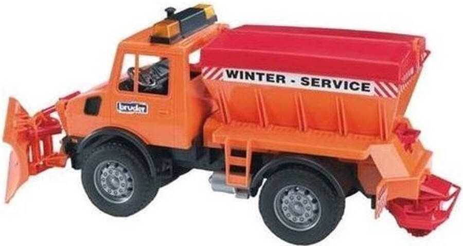 Bruder 02572 Mercedes-Benz Unimog winterdienst vrachtwagen met sneeuwschuiver