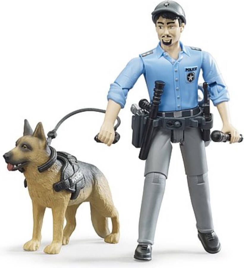 Speelgoed de Betuwe Bruder Figuur Politieman Met Hond