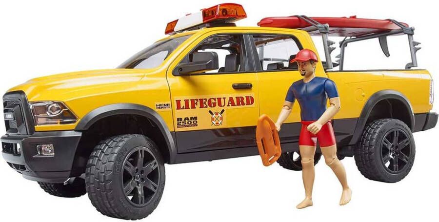Bruder RAM 2500 Power Wagon Life Guard mit Figur Stand Up Paddle L+S-M. 2506