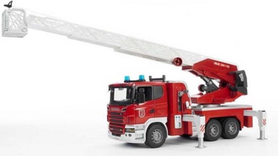 Bruder 035907 Scania brandweerladderwagen incl waterpomp en licht & geluid module 1:16