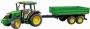 Bruder John Deere 5115M 1:16 met Trailler Miniatuur tractor - Thumbnail 1