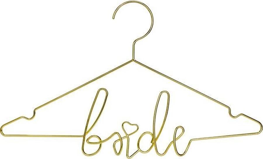 Bruiloftdeco.nl Kledinghanger bride goud metaal