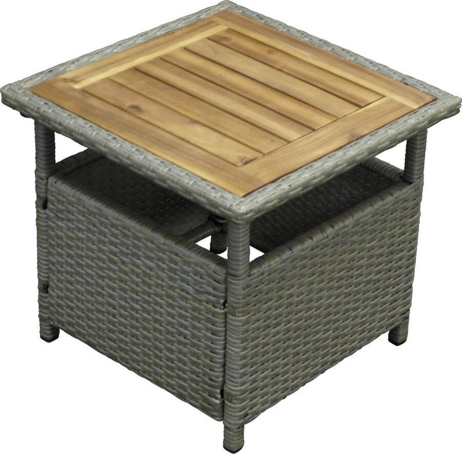 Express Bijzettafel buiten Aluminium Wicker Robinahout Grijs 45 x 40 cm