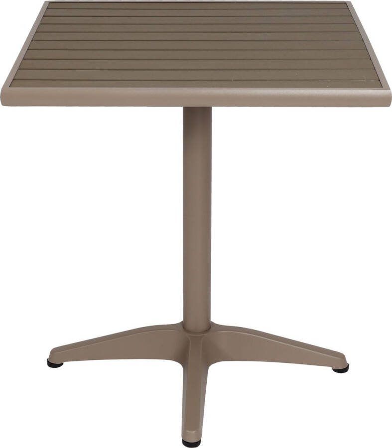 Brulo tuintafel balkontafel bistrotafel bijzettafel aluminium PE grijs